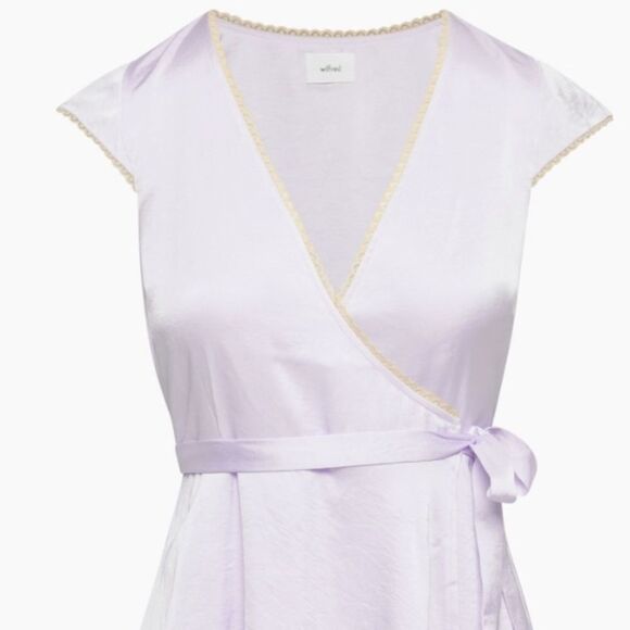 Aritzia Wilfred Mademoiselle Satin Dress in Lavender in Size XS - Picture 2 of 11